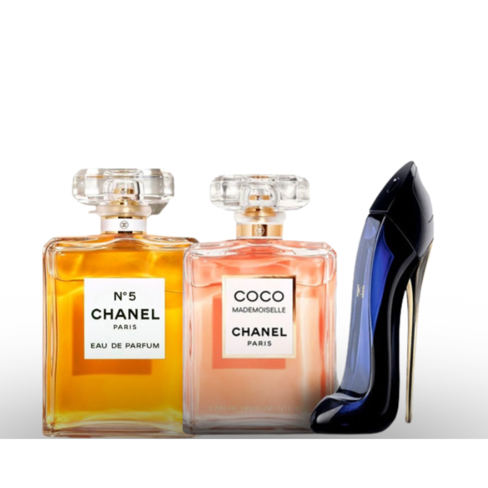 Combo 3 Damendüfte – Chanel N°5, Coco Chanel Mademoiselle und Good Girl 50 ml